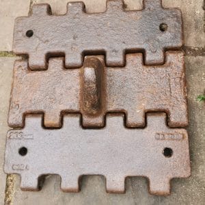 ww2 original soviet t34 tank track link set of 3