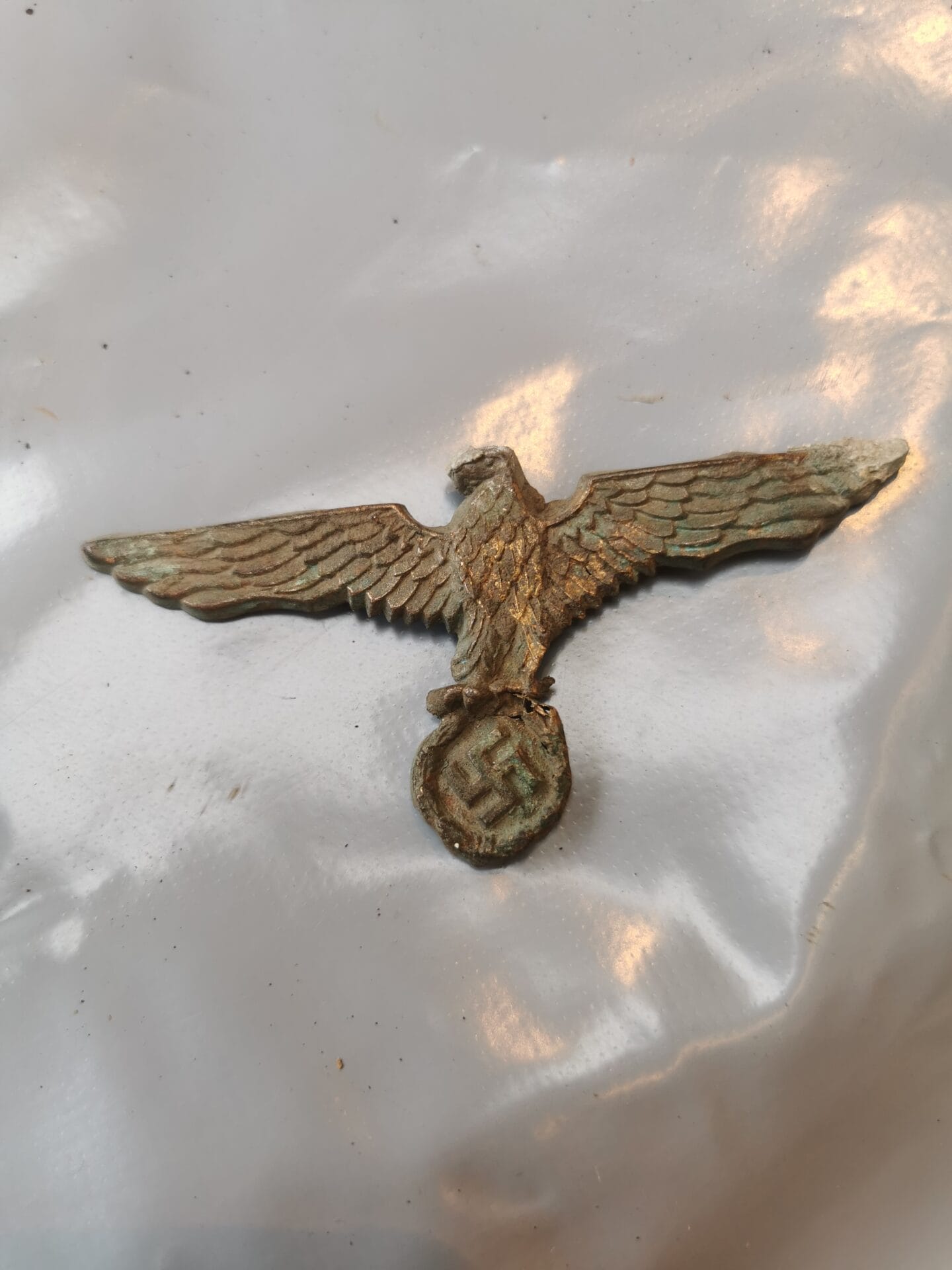ww2 German Africa Corps Kriegsmarine Pith Helmet eagle badge #3