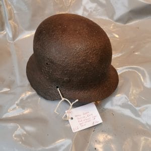 ww2 German helmet m42 battle damage