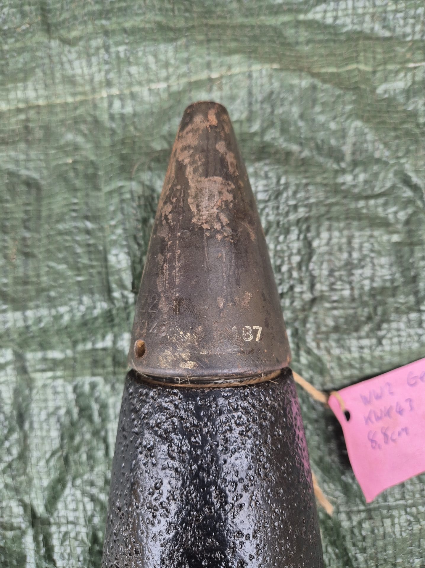 ww2 German kwk43 Tiger 2 / pak43 8,8cm HE head - Image 5