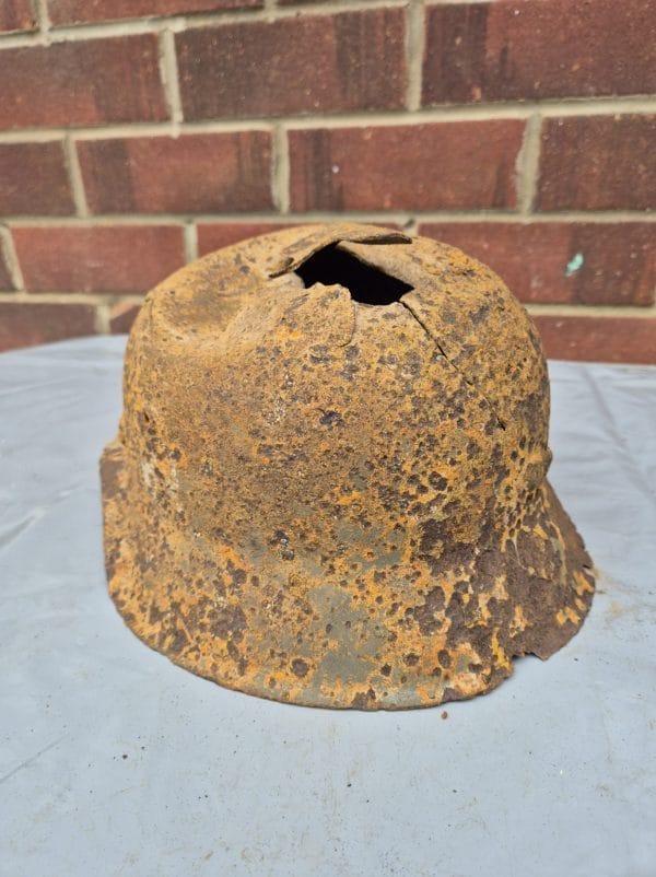 ww2 German helmet m42 battle damage - Image 4