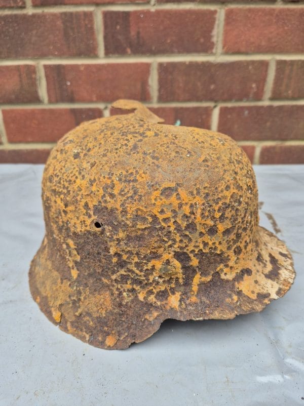 ww2 German helmet m42 battle damage - Image 6