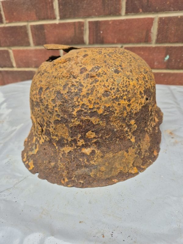 ww2 German helmet m42 battle damage - Image 7
