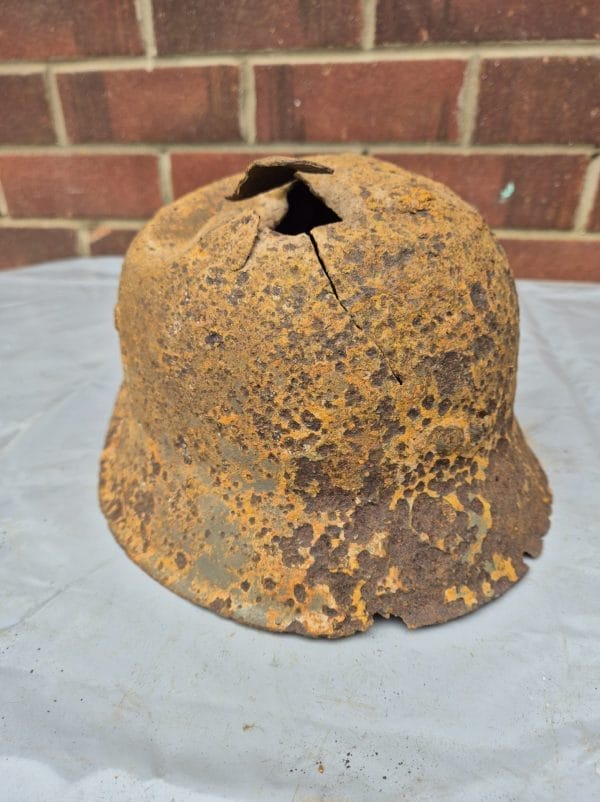 ww2 German helmet m42 battle damage - Image 8